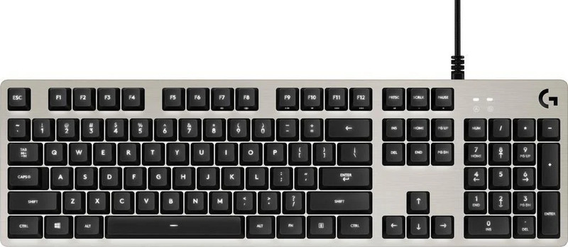 Logitech G413 Mechanical Wired Gaming Keyboard - Silver - لوحة مفاتيح
